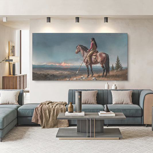 Warrior Watches The Storm Wall Art