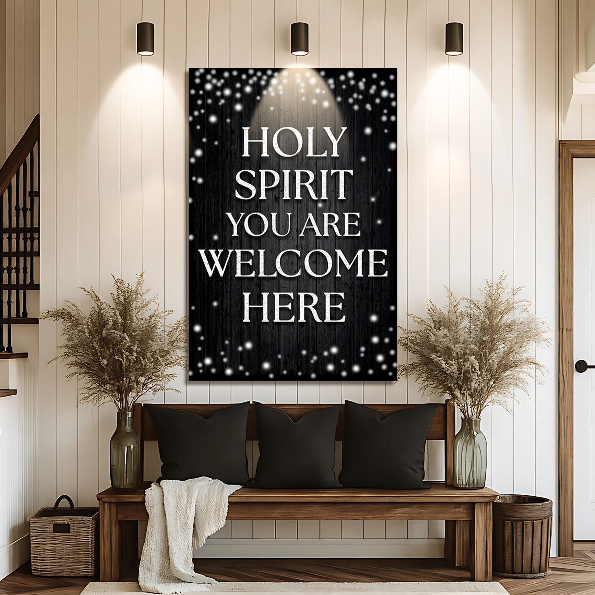 Holy Spirit You Are Welcome Here Faith Wall Sign IV