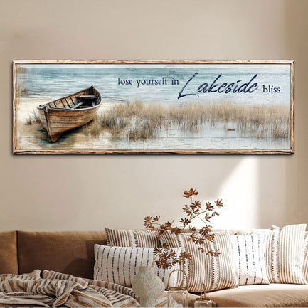Lose Yourself in Lakeside Bliss Lake House Coastal Sign II