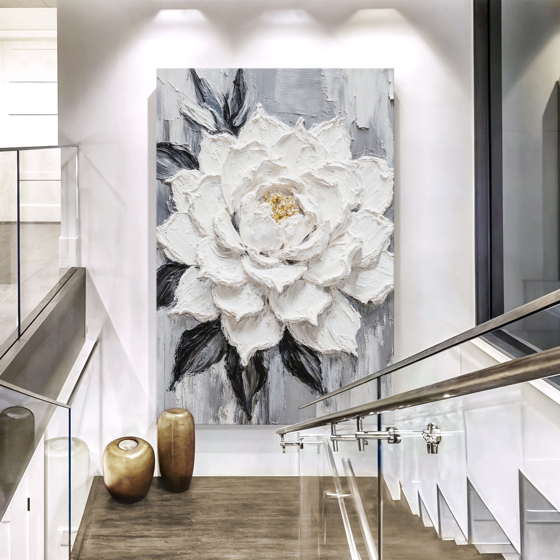 Black and White Floral Wall Art