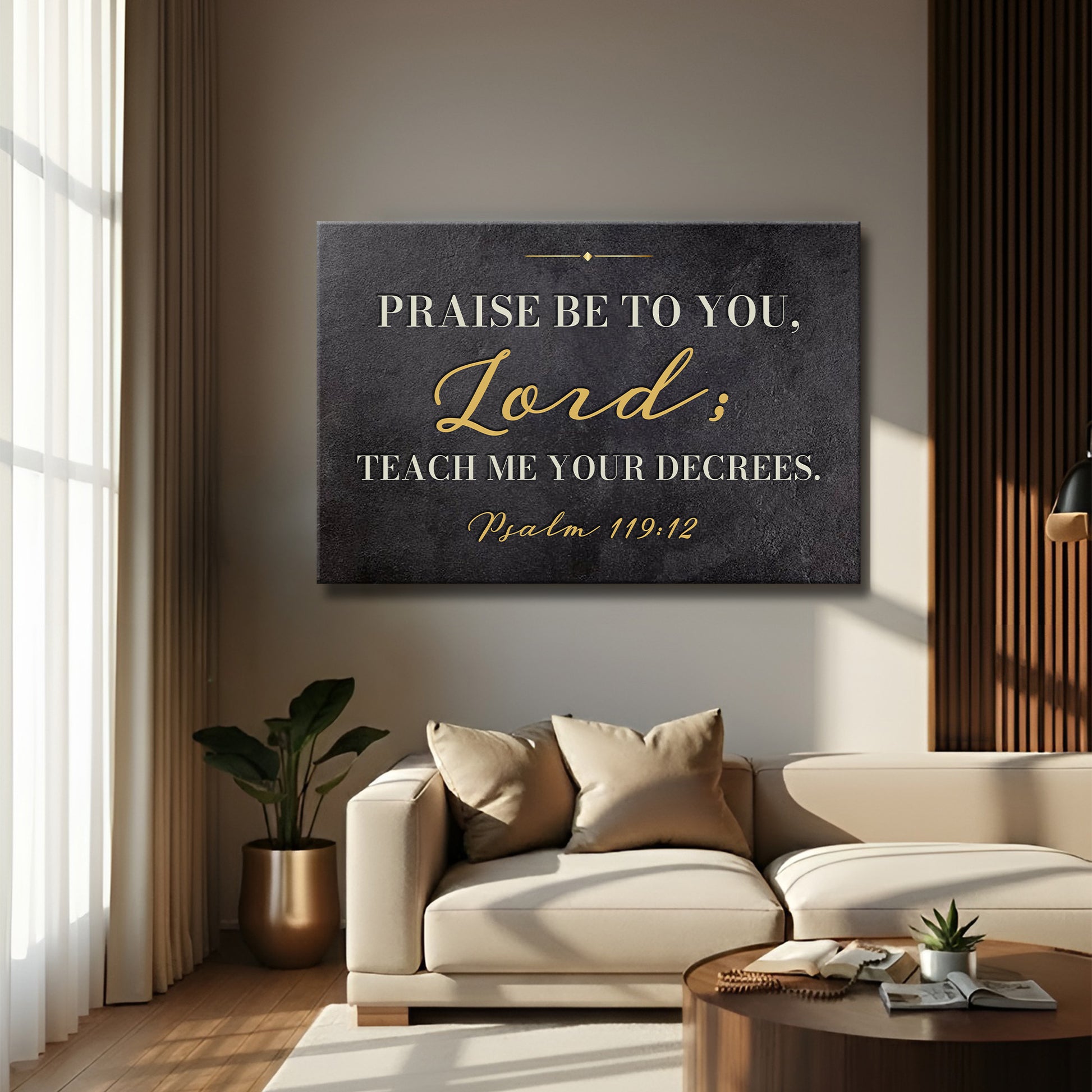 Read God's Word - Psalm 119:12 Faith Wall Sign