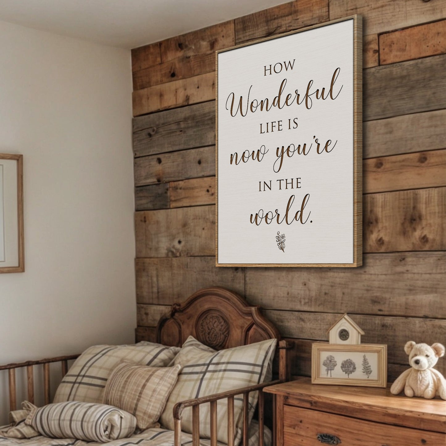 How Wonderful Life Is Nursery Sign II