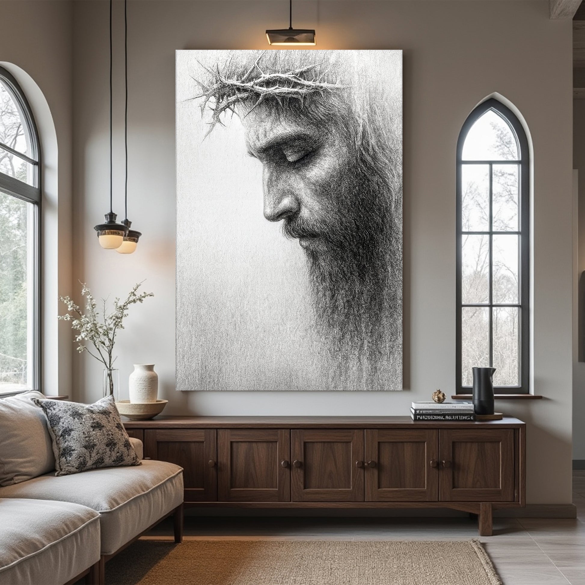 Jesus Crown of Thorns Faith Wall Art