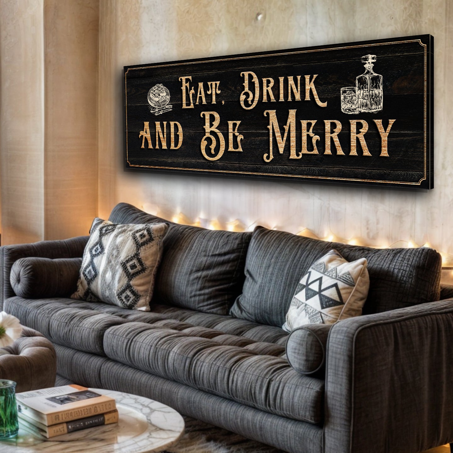 Eat, Drink And Be Merry Family Sign