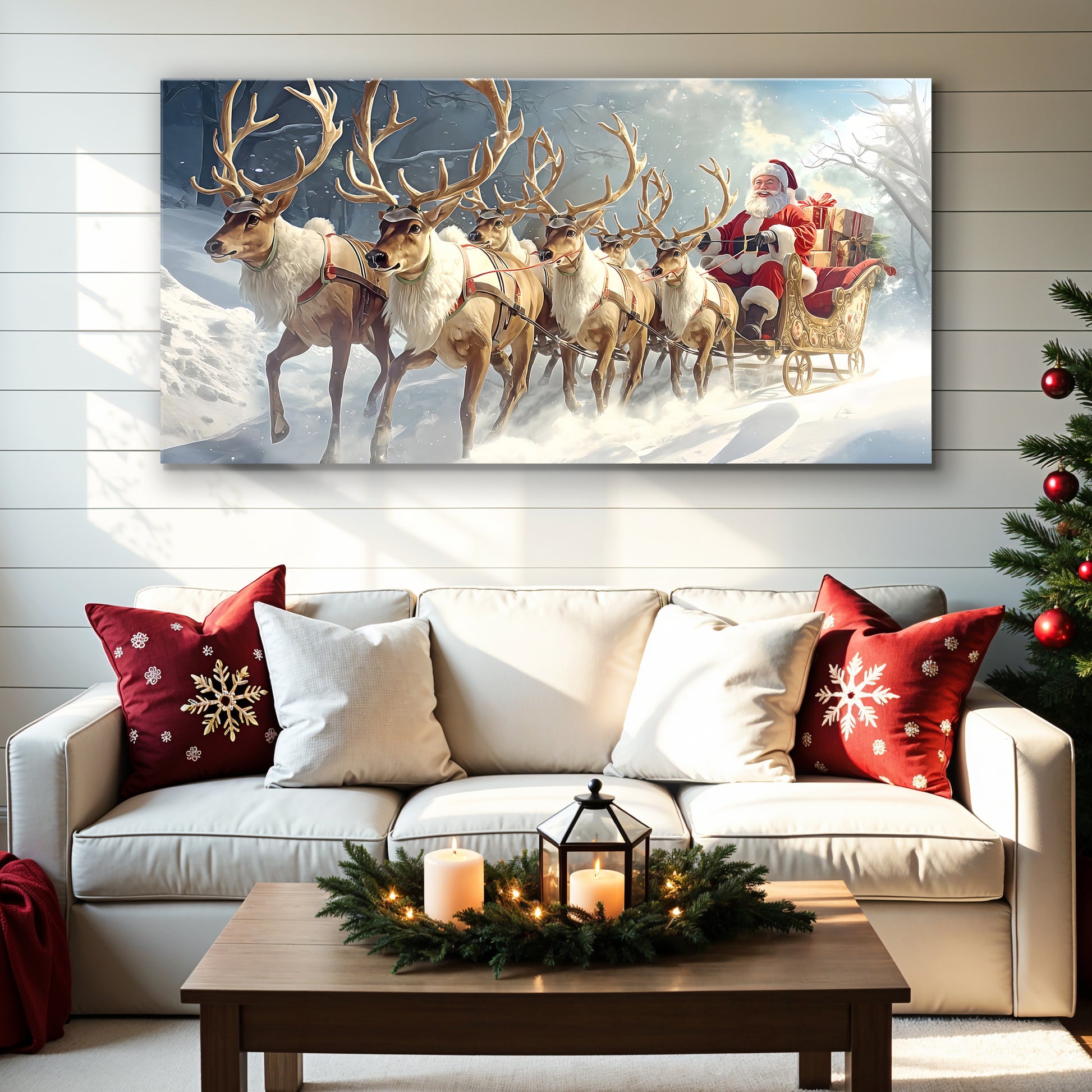 Santa’s Sleigh Ride Christmas Wall Art
