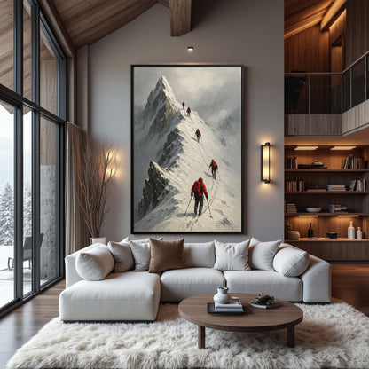 Snow Mountain Abstract Wall Art III