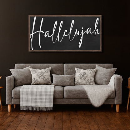 Rustic Hallelujah Faith Sign IV