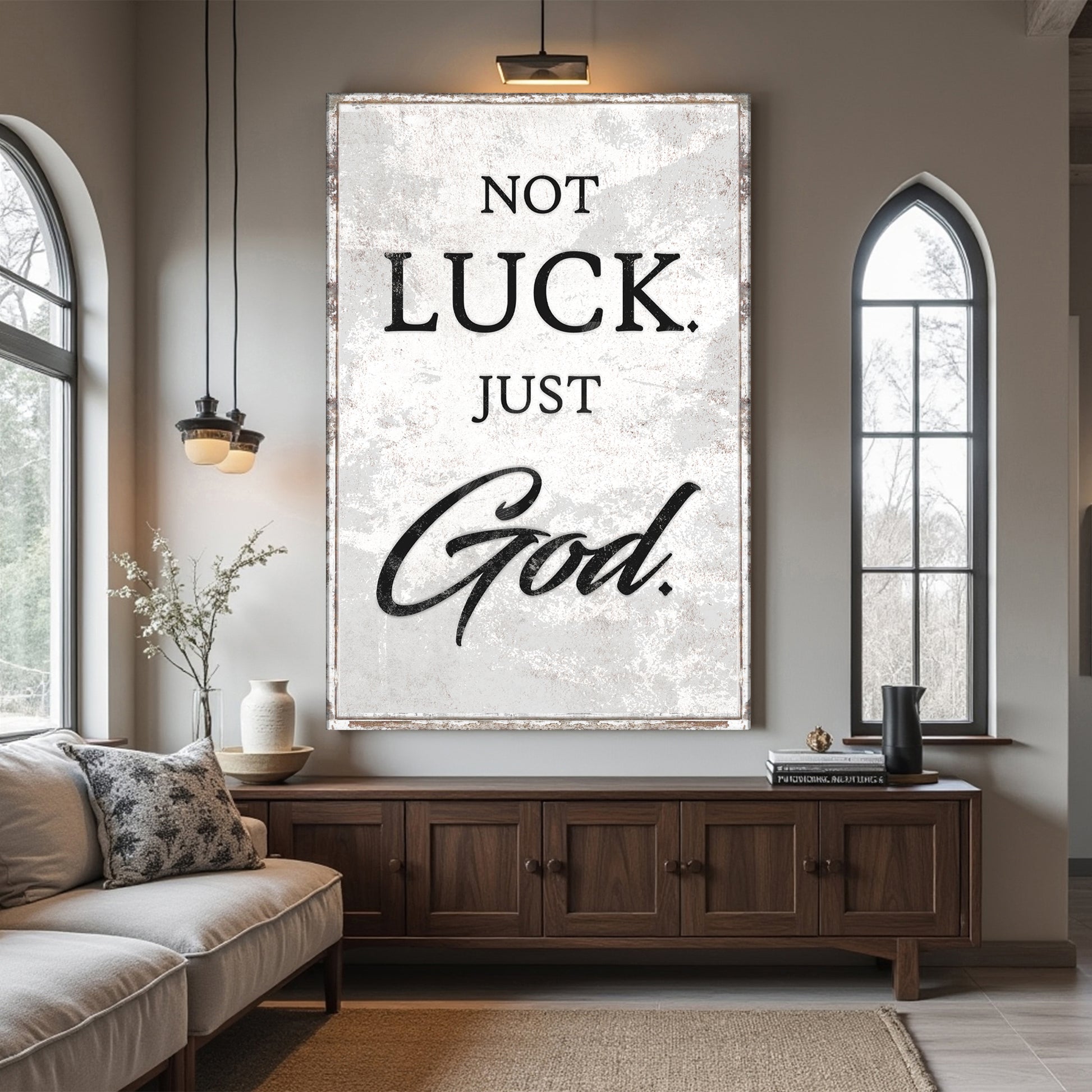 Not Luck Just God Faith Wall Art