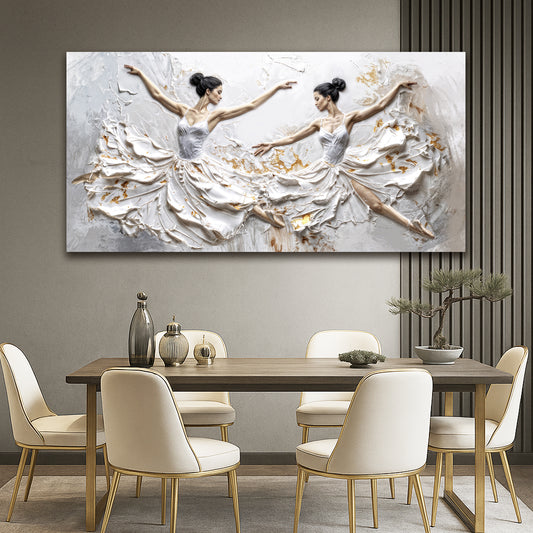 Modern Ethereal Dancers Impasto Wall Art