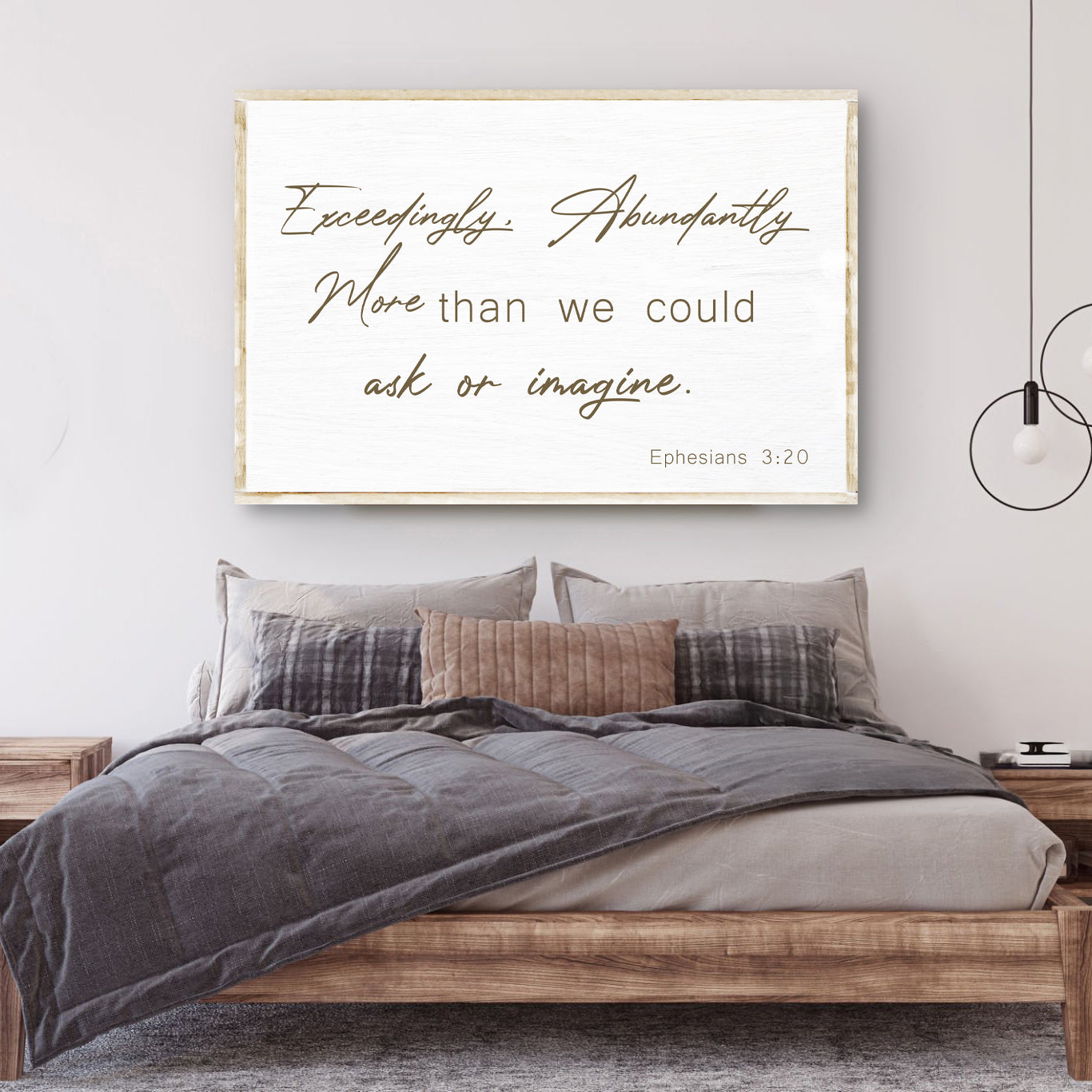 Ephesians 3:20 Farmhouse Faith Sign II