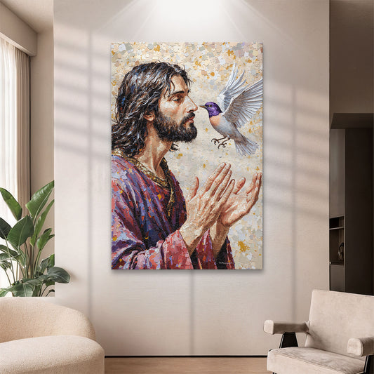 Jesus With Dove Wall Art