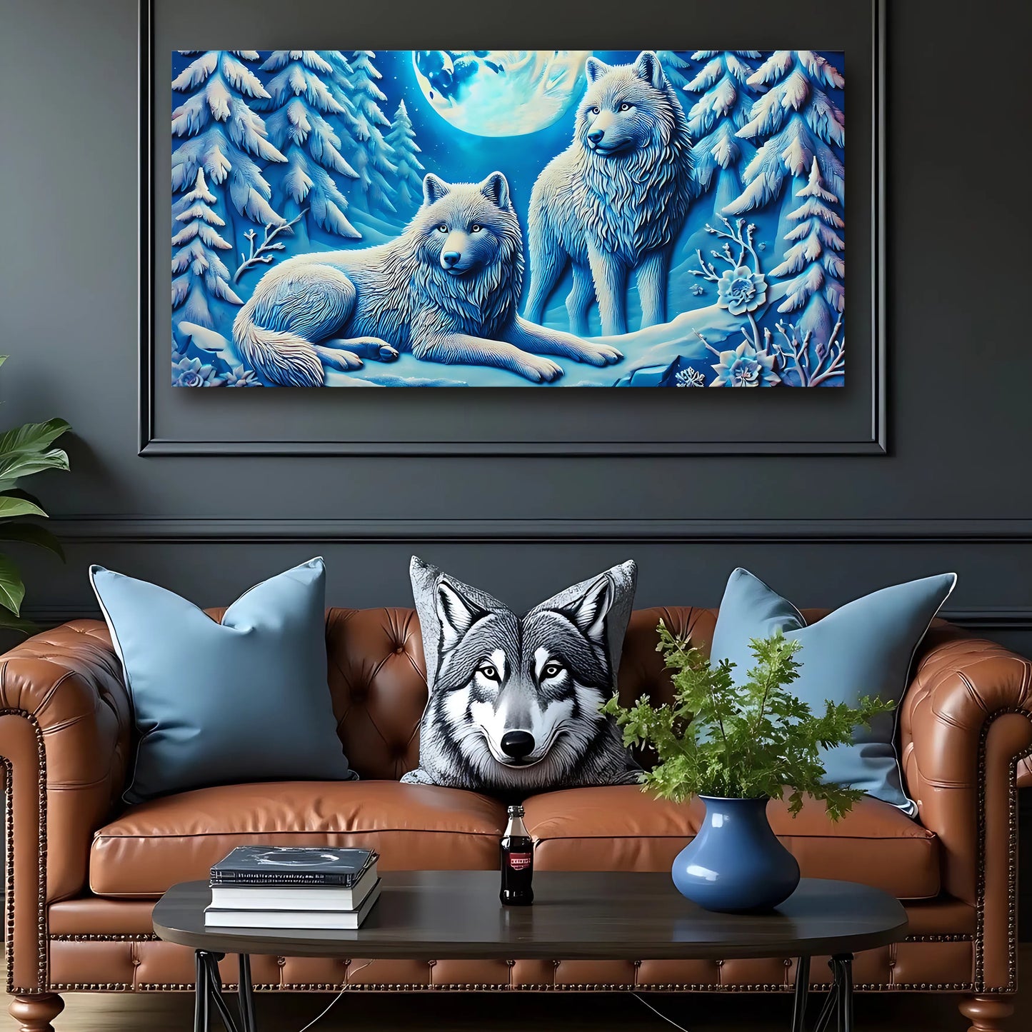 3D Wolves Wall Art V