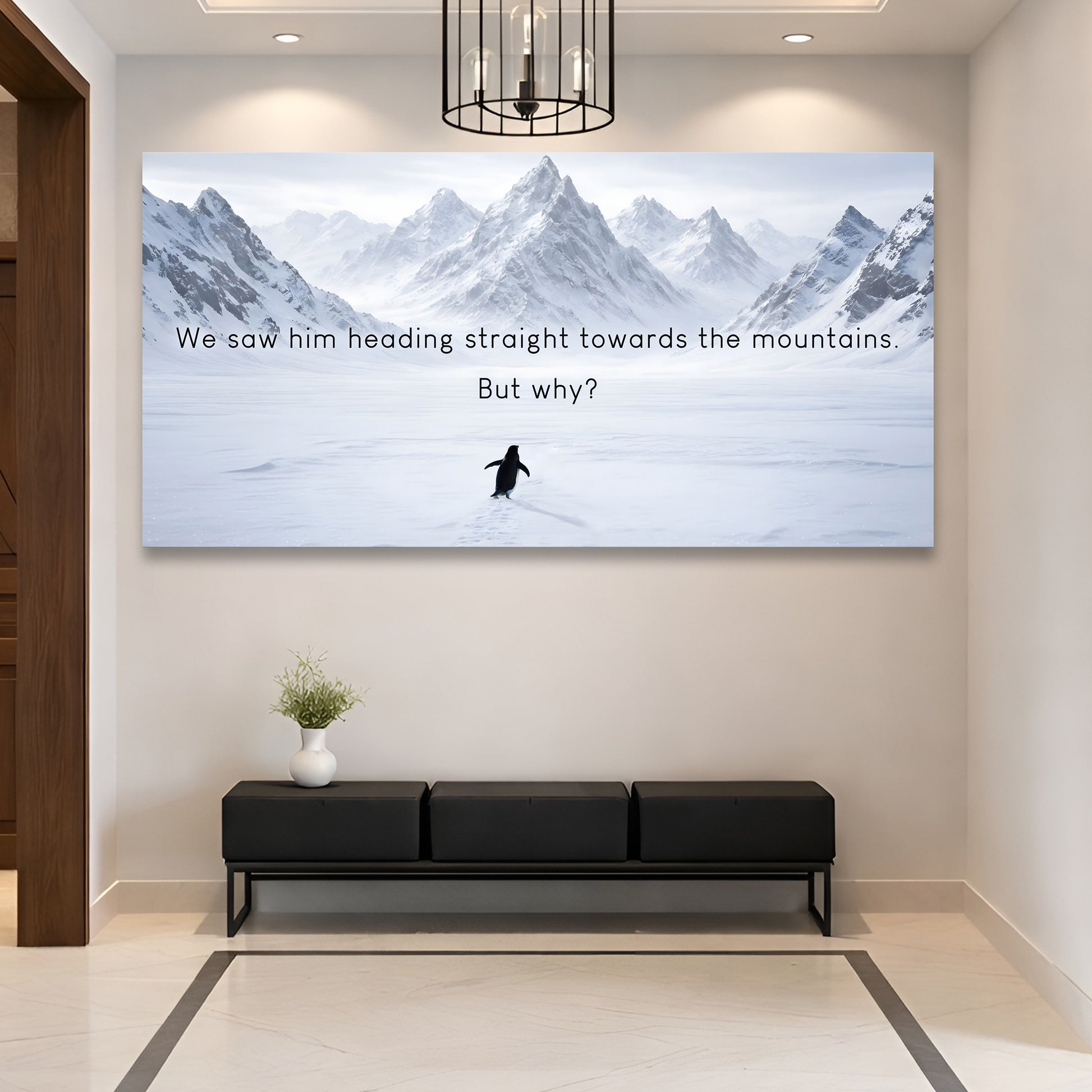 Heading Towards The Mountains Wall Sign