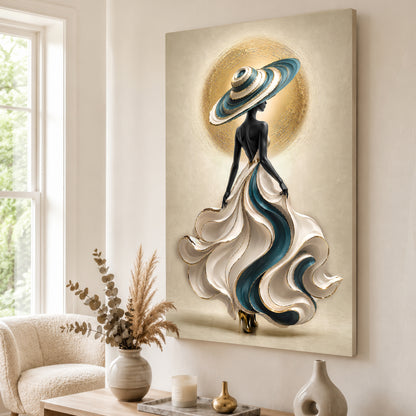 Elegant Teal Couture Lady