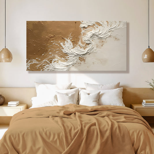Minimalist Ocean Waves Abstract Wall Art