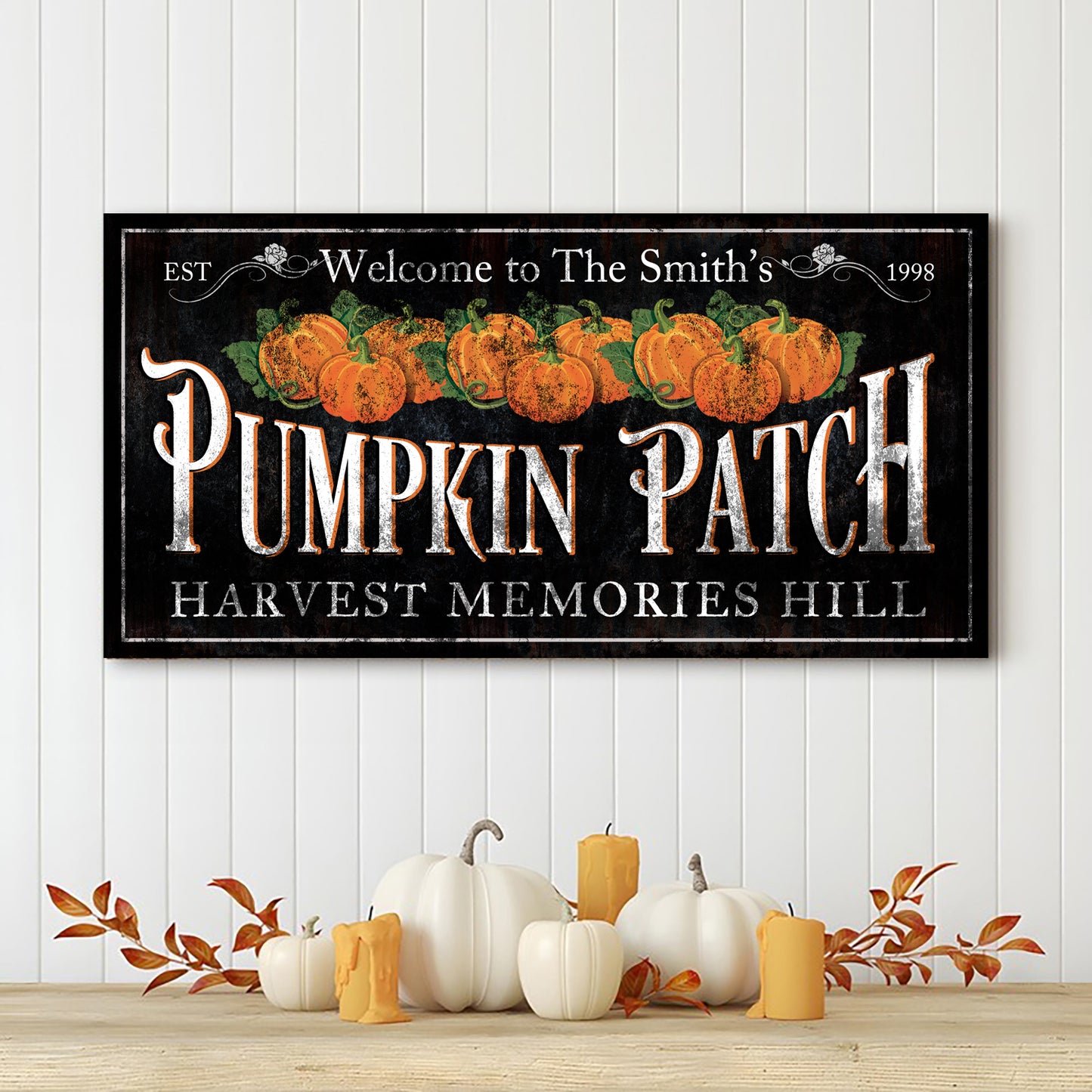 Personalized Pumpkin Patch Sign IX