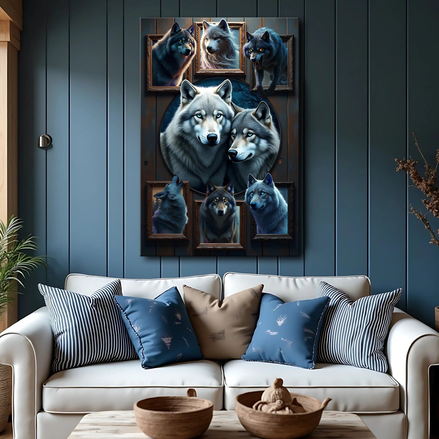 3D Wolf Collage Wall Art II