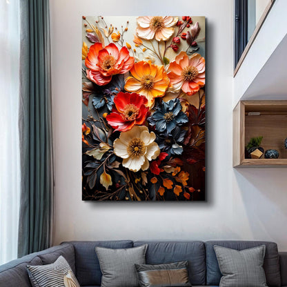Blooming Garden Rhapsody Impasto Wall Art