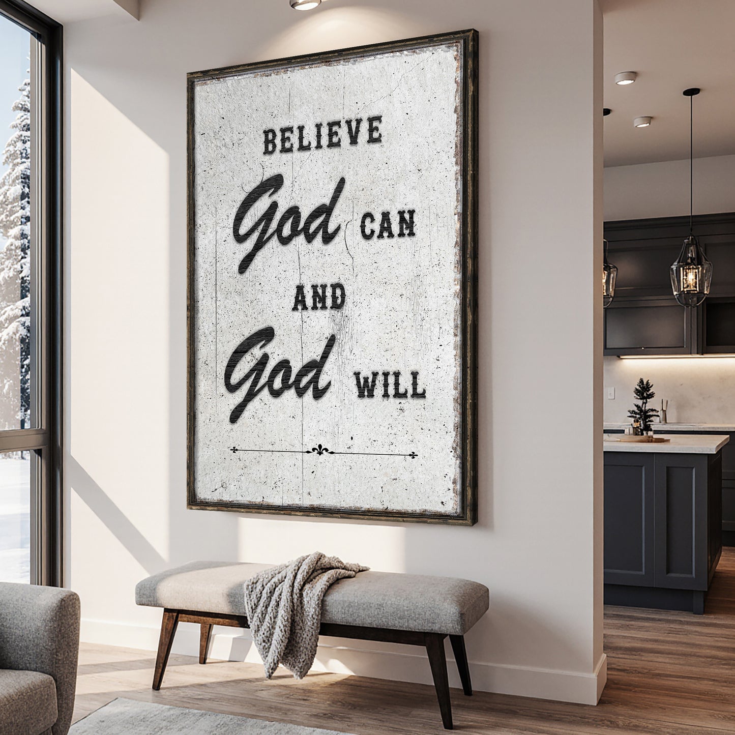 Believe God Can And God Will Faith Wall Art