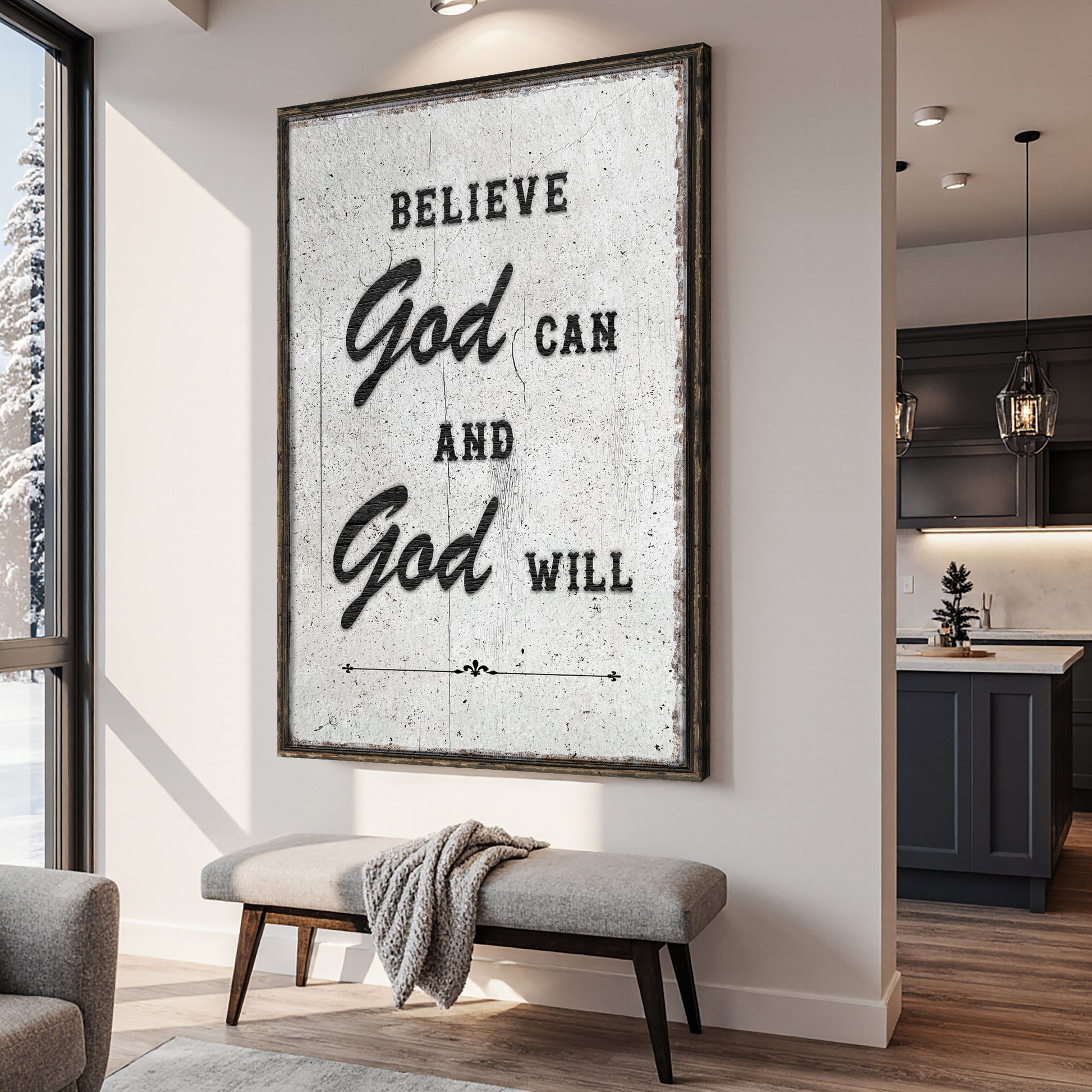 Believe God Can And God Will Faith Wall Art