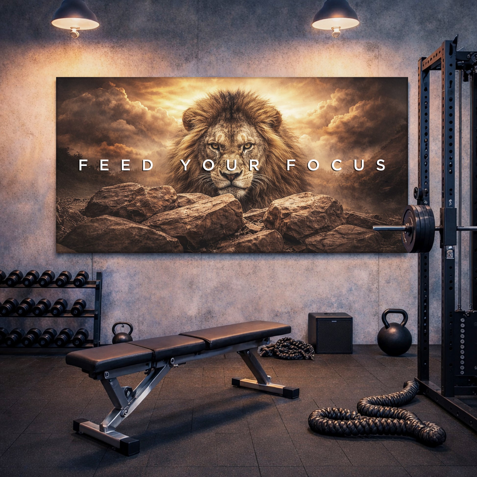 Feed Your Focus Lion Wall Sign