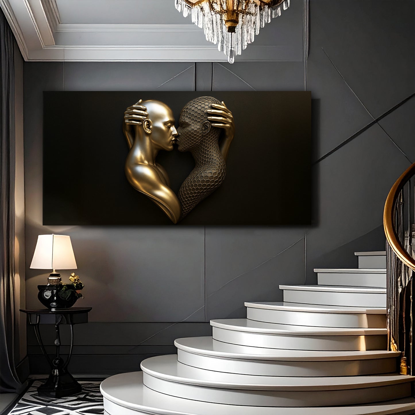 Eternal Love Figure Abstract Wall Art V