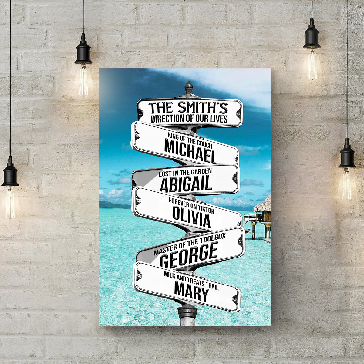 Direction Of Our Lives Family Beach Names Sign