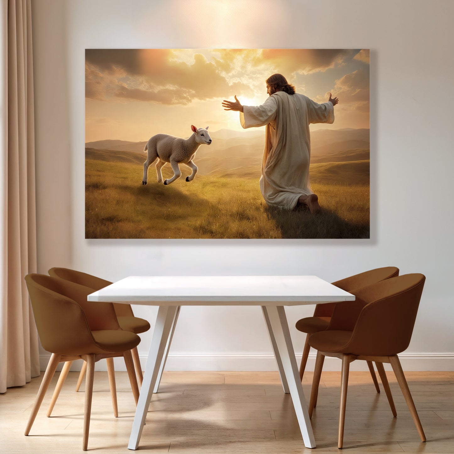 Lamb Runs To Jesus Faith Wall Art