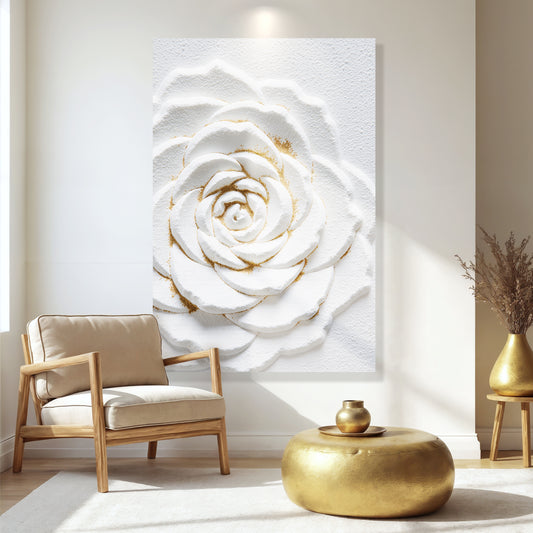 Ivory Blossom Abstract Wall Art