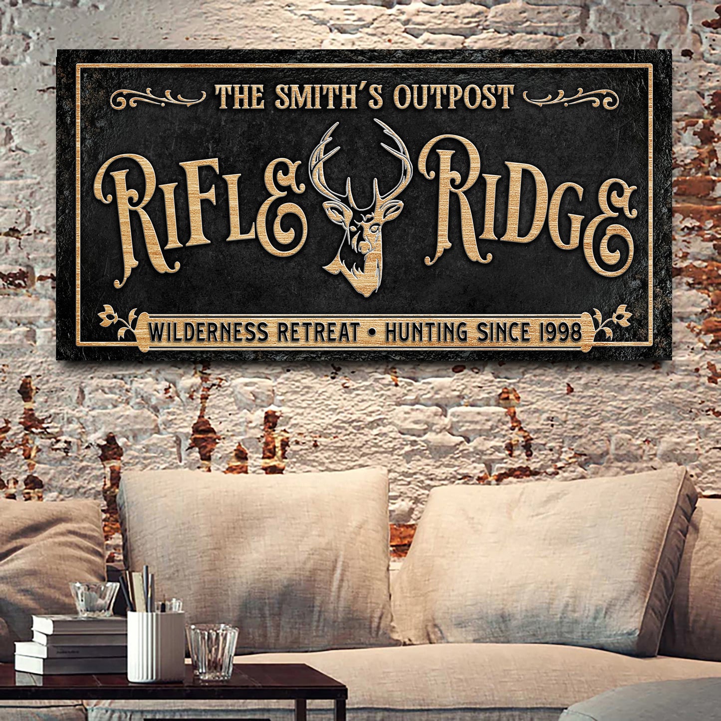 Personalized Rifle Ridge Family Sign