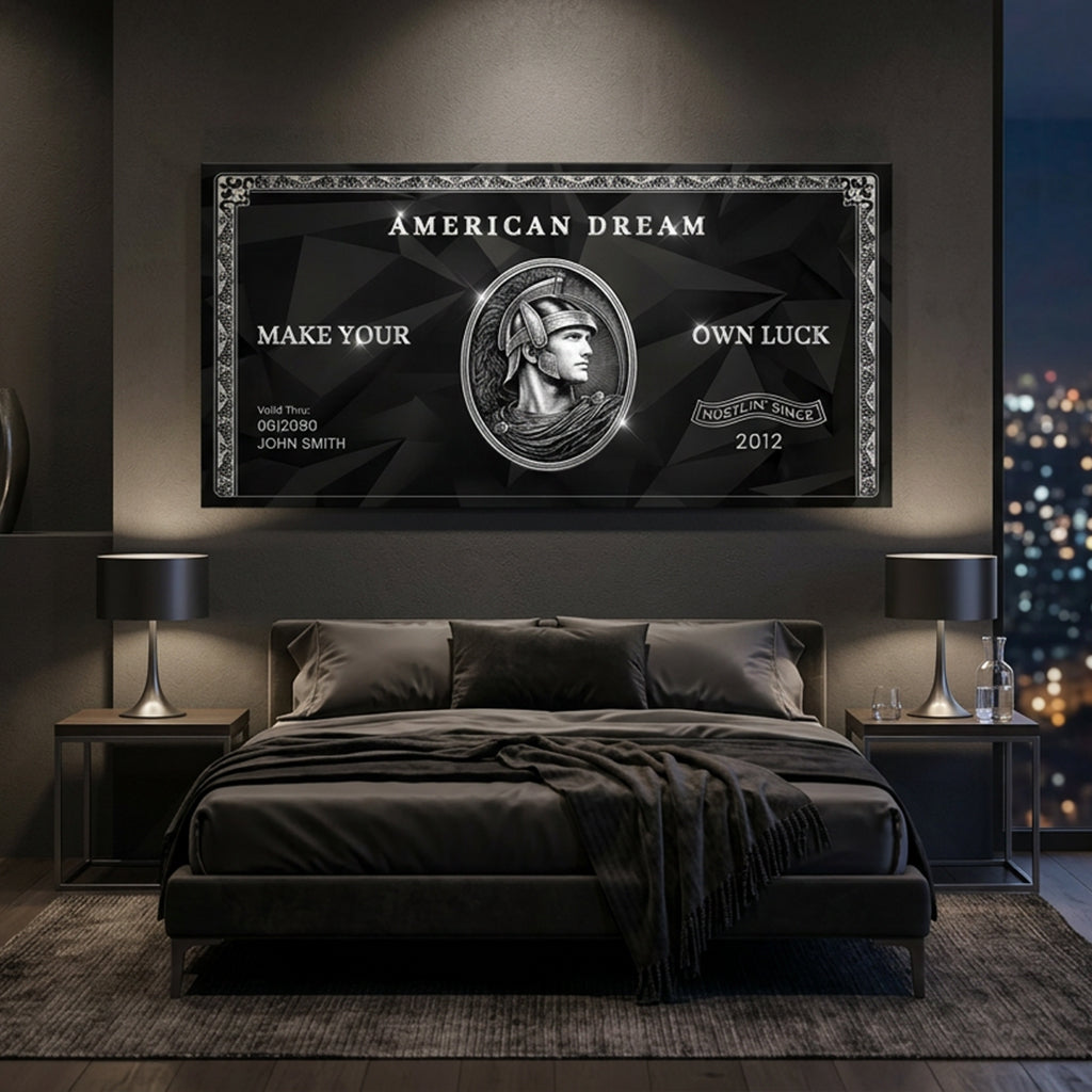 Personalized American Dream “Make Your Own Luck” Wall Sign II