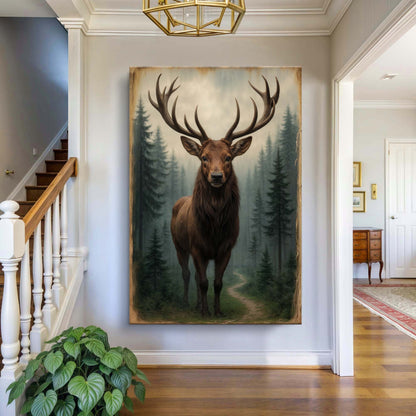 Majestic Morning Light Stag Wall Art
