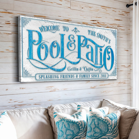Personalized Pool & Patio Sign III Style 2 - Image by Tailored Canvases