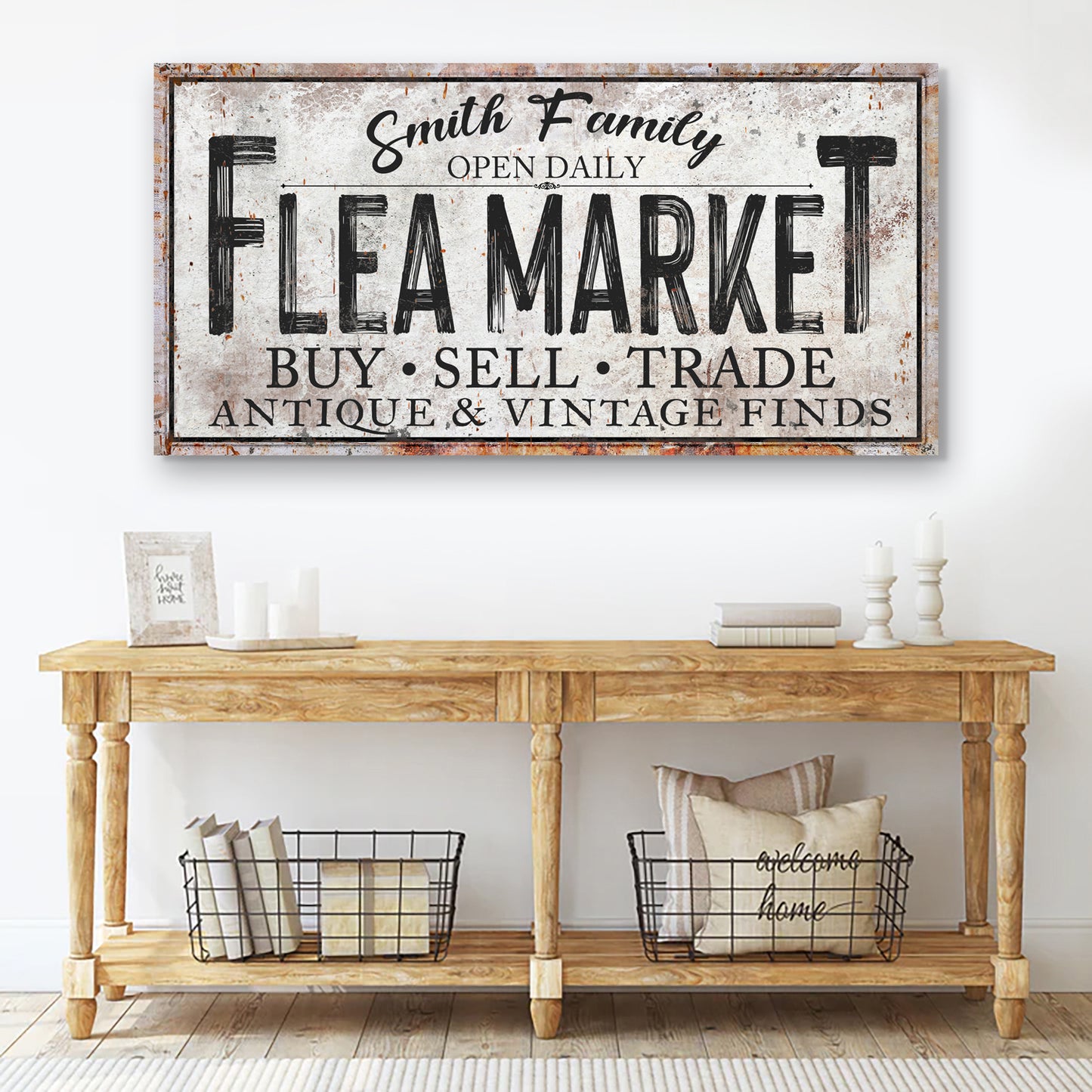 Family Flea Market Sign