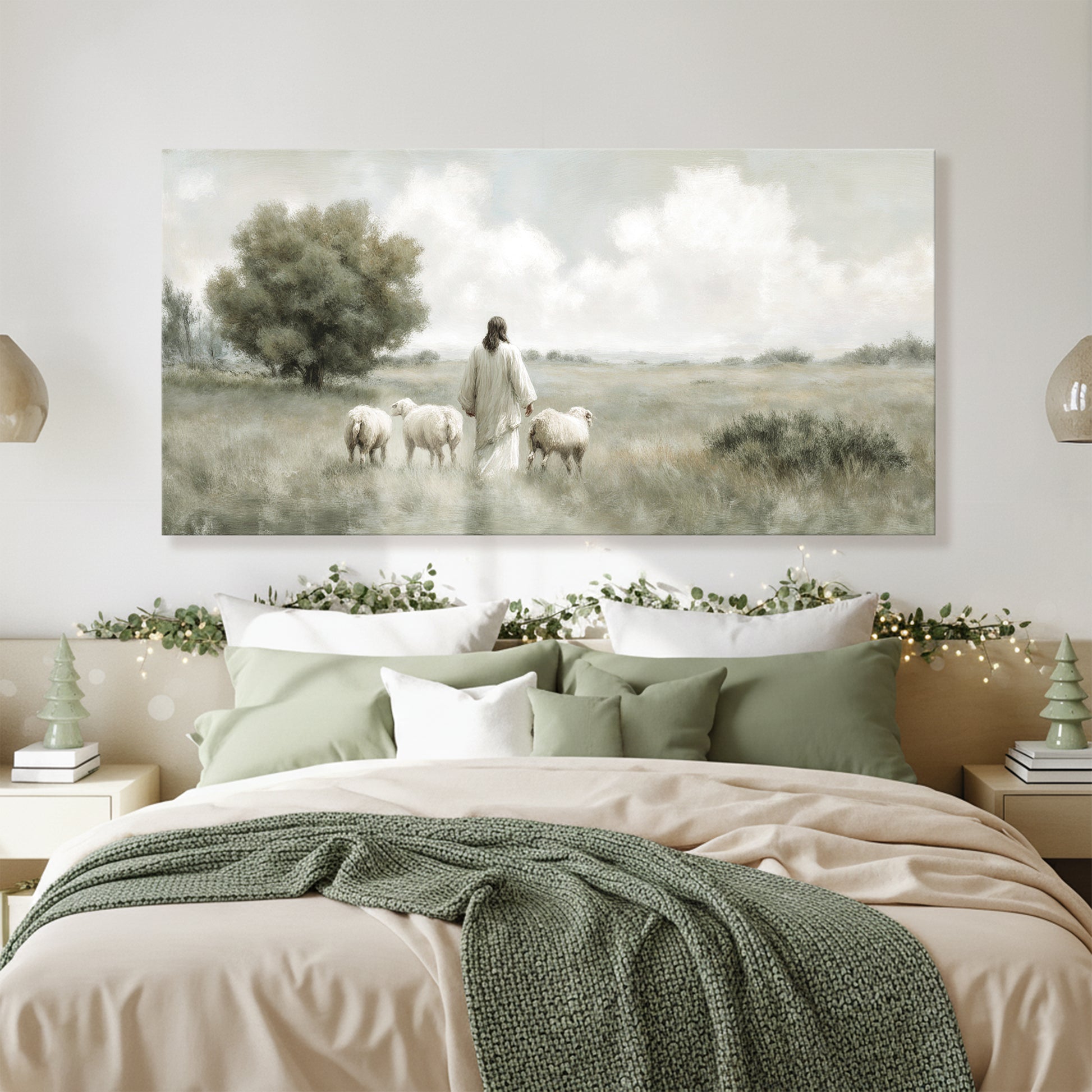 Sheeps Guided by Grace Christmas Wall Art