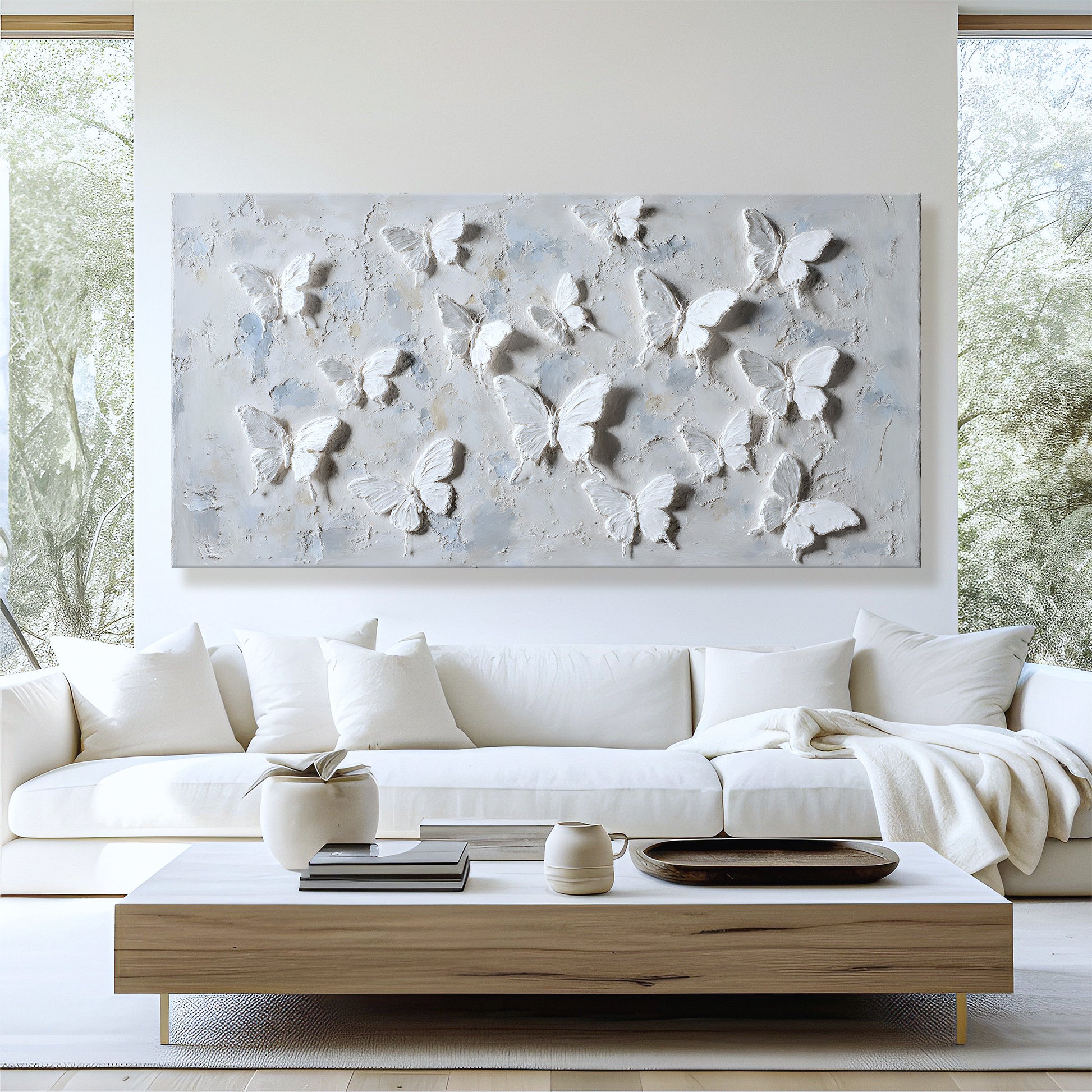 Porcelain Butterflies Abstract Wall Art
