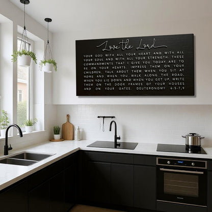Love The Lord Your God - Deuteronomy 6:5-9 Faith Sign