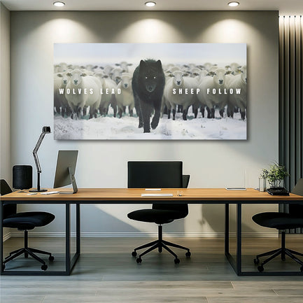 Wolves Lead, Sheep Follow Wall Sign