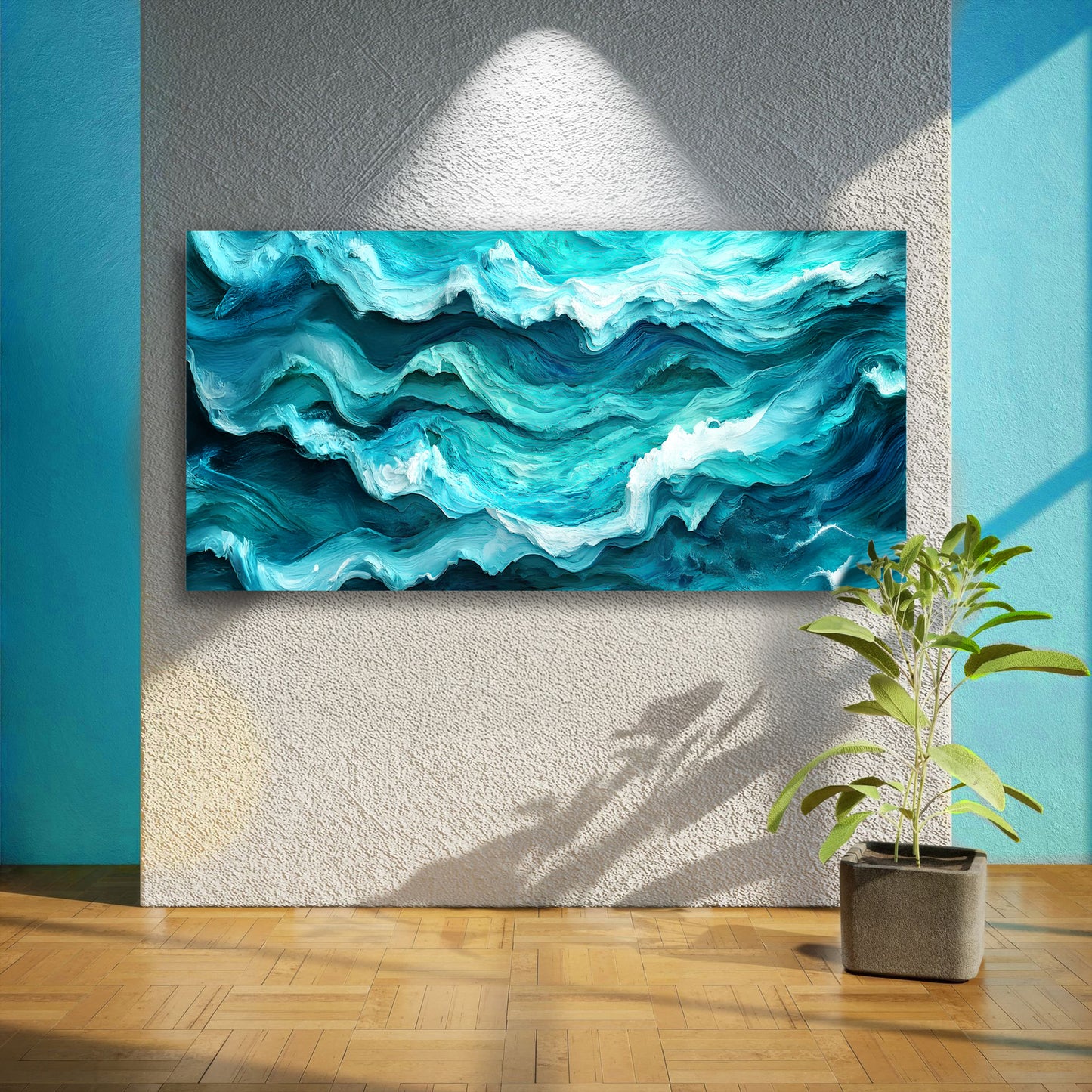 Blue Ocean Coastal Wall Art III