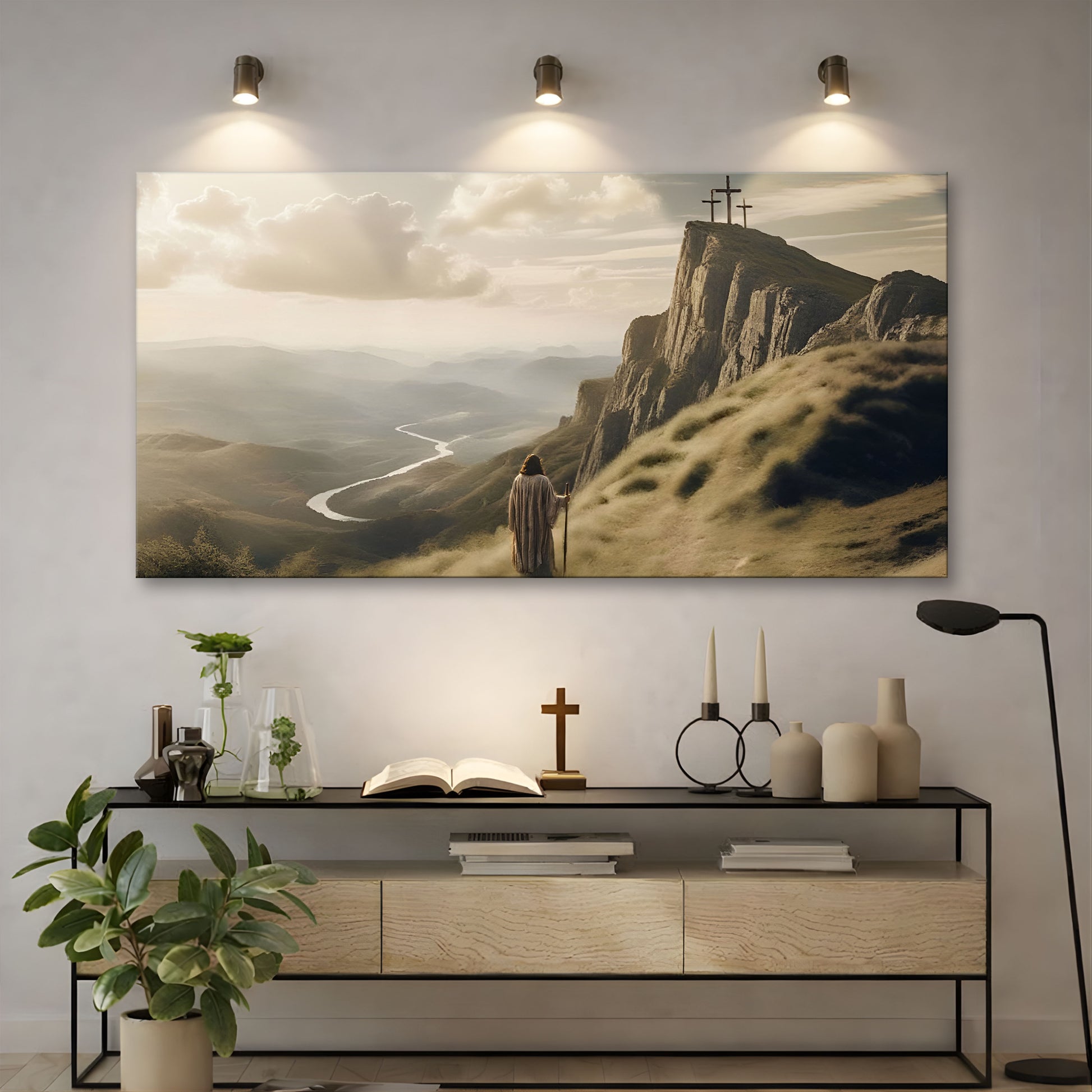 Walking to Golgotha Faith Wall Art