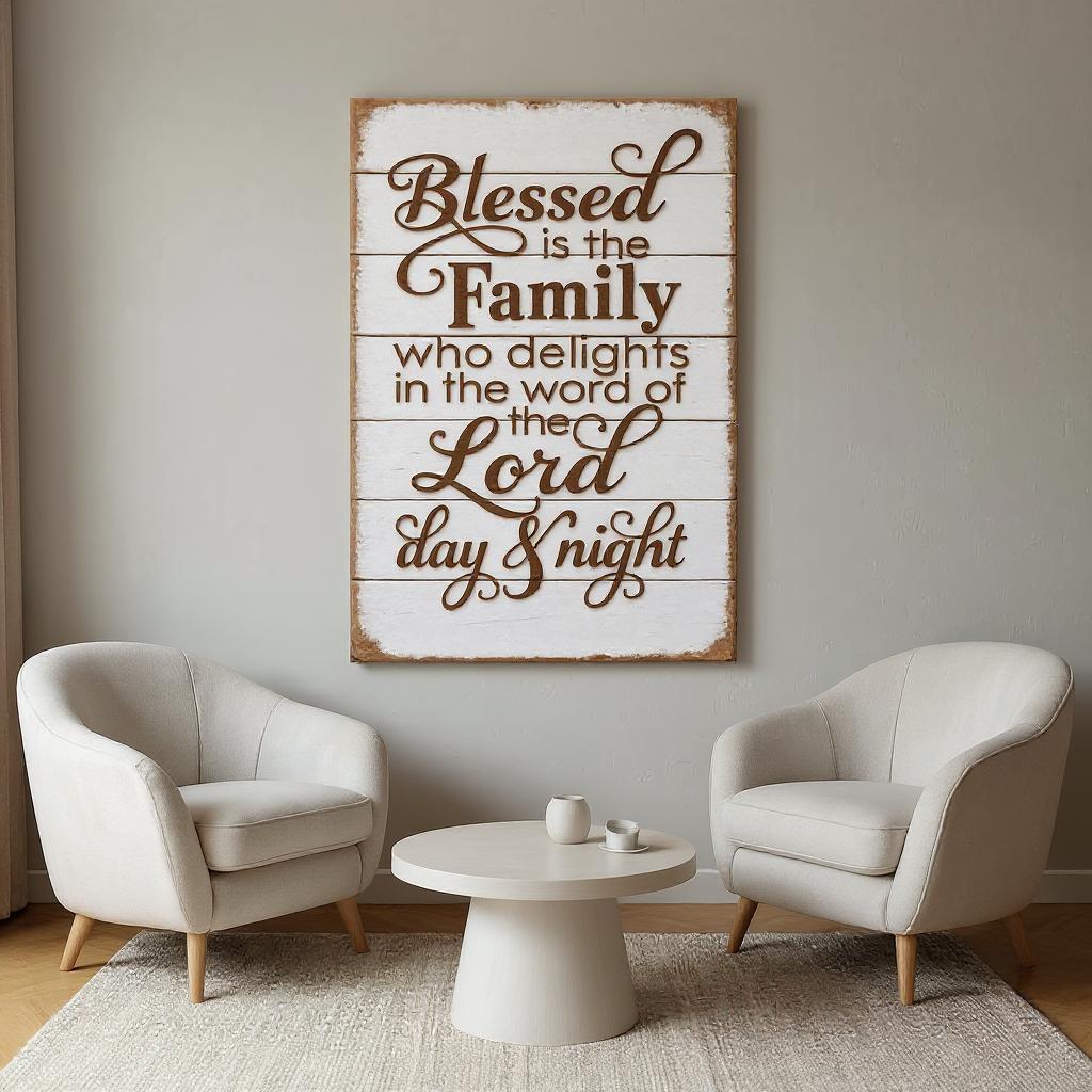 Blessed Is The Family Faith Sign III