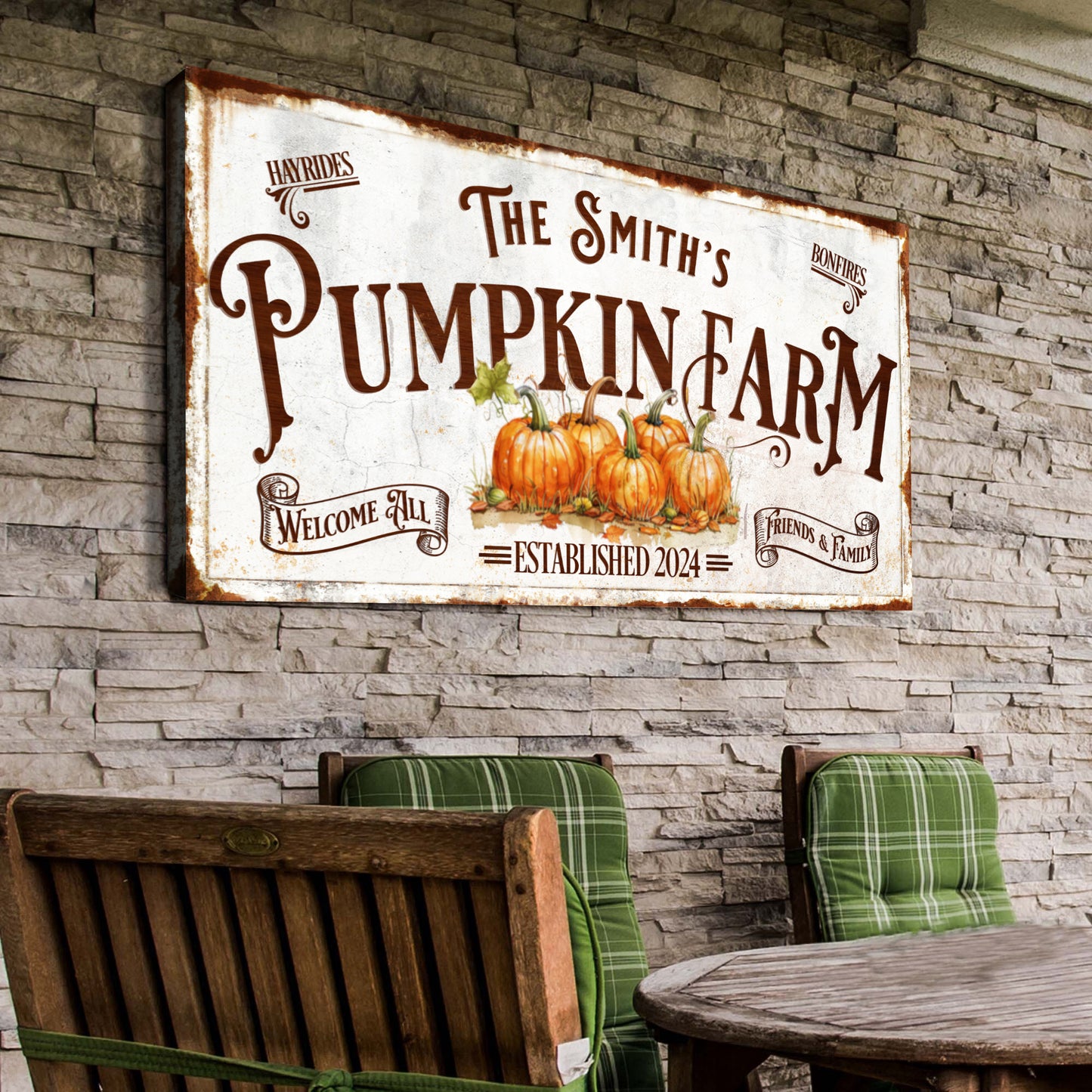 Personalized Pumpkin Farm Sign