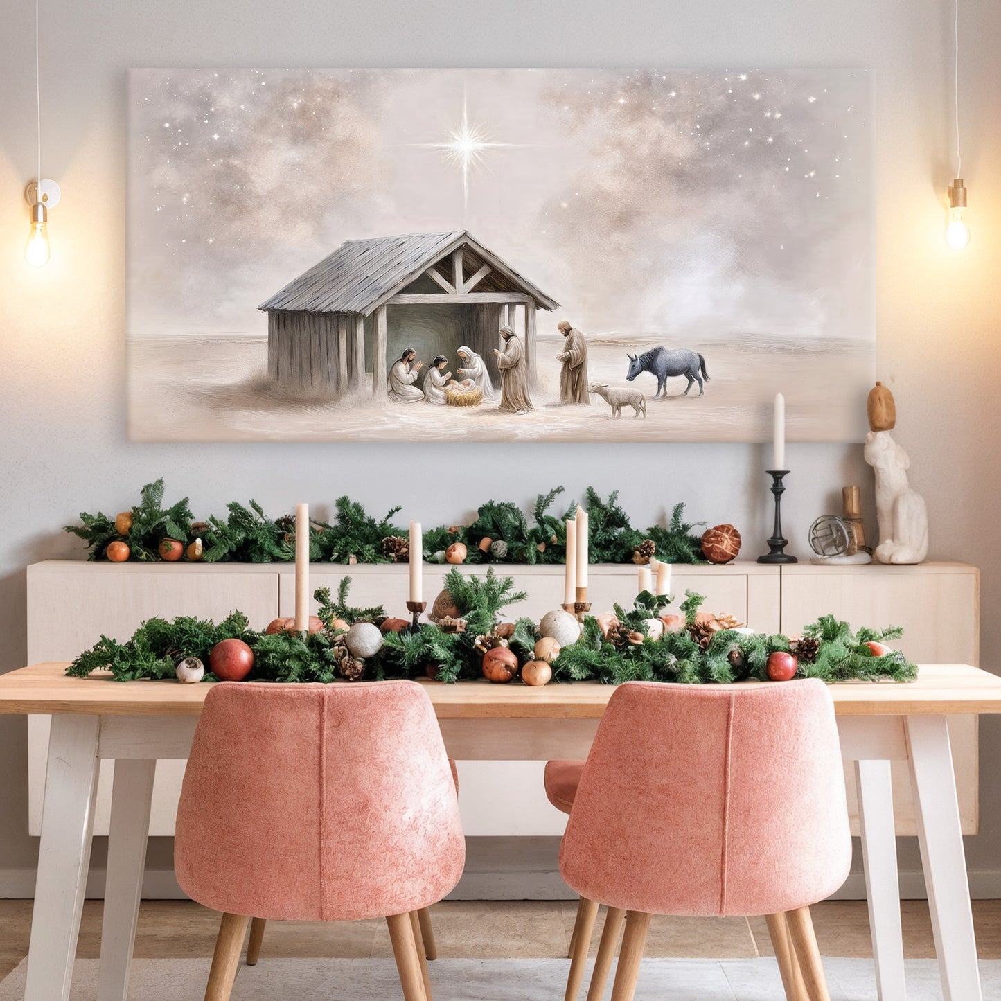 The Nativity Scene Christmas Wall Art