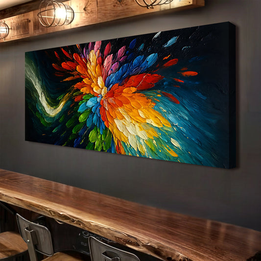Cosmic Burst Impasto Wall Art