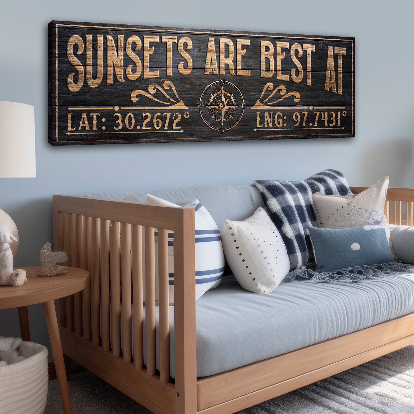 Sunsets Are Best At Coordinates Sign II