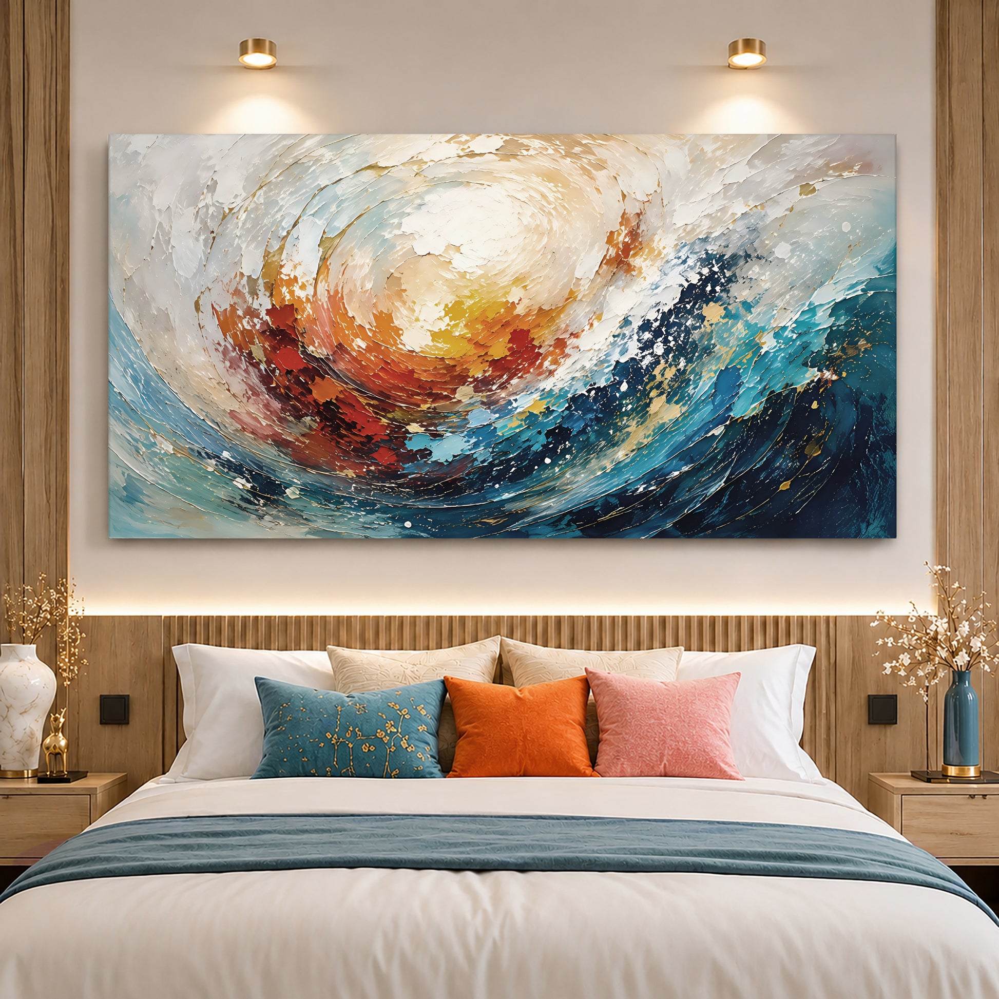 Radiant Ocean Vortex Wall Art