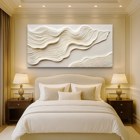 Ivory Impasto Abstract Wall Art