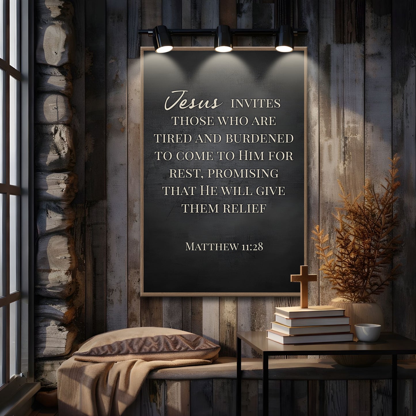 Jesus Invites - Matthew 11:28 Faith Sign