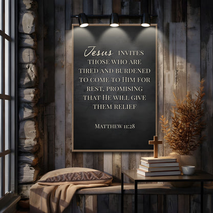 Jesus Invites - Matthew 11:28 Faith Sign