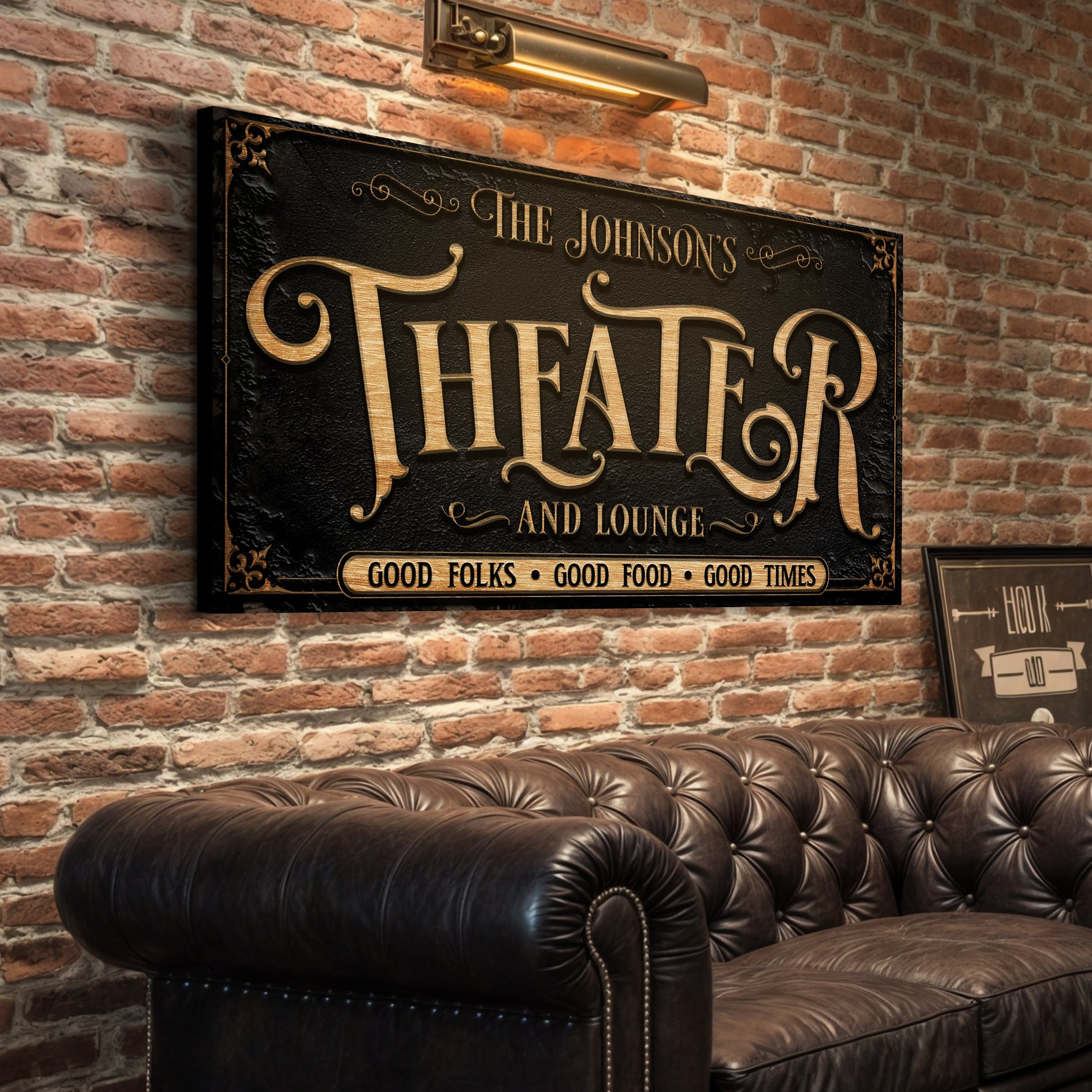 Personalized Theater Sign III Style 2 - Image by Tailored Canvases